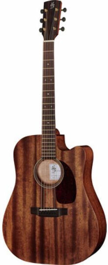 Harley Benton Semi-acustic Chitară Benton Chitare acustice cu decupaj Satin natural