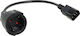 Power Cable Vcom Ce002-cu1 From Schuko Female To Iec60320 C14 Male 0.2m Black