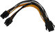 Makki Cable Makki-cable-pcie6-to-2x6 From Pcie 6pin Female To 2x Pcie 6pin Male 24cm Suitable Cryptocurrency Mining