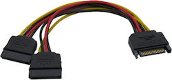 Power Cable Vcom Ce360-0.15m 1xsata M To 2xsata F