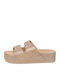 High Sandy Flache Sandalen für Damen in Beige Farbe