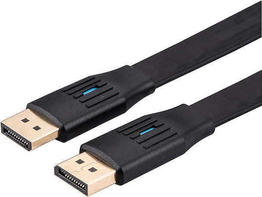 Roline Кабел 11.99.5861 DisplayPort M към DisplayPort M Плосък 1m 8K@60Hz Черен