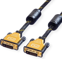 Roline Cable 11.04.5514 From Dvi-d 24+1 M To Dvi-d 24+1 M 5m Black
