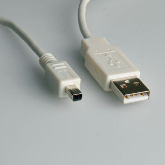 Cablu Roline 11.99.8618 USB A M la Mitsumi Mini M 1.8m Alb