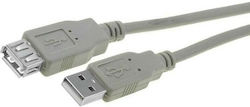 Vcom Cu202-1,5m Kabel USB A M zu USB A F 1,5m Grau Nickelbeschichtete Steckverbinder