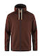 Herren Fleecejacke mit Kapuze Rot