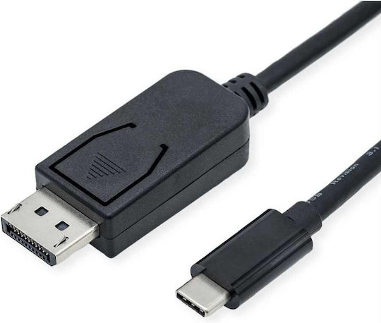 Roline Кабел 11.04.5837 USB 3.1 Type C M към DisplayPort M 3m Черен 8K@60Hz