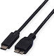 Roline Kabel 11.02.9006 USB Typ C M zu USB Micro B 3.0 M 1m Schwarz