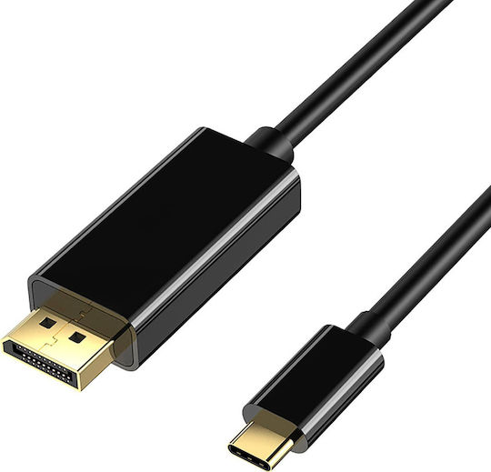 Vcom Cu422c Cable Usb-c M To Displayport M 1.8m Black 4k@60hz