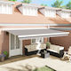 vidaXL Awning fabric Gray 3.5x5m