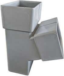 Vertical Half-Bend 6x10 6x10 67.5° PVC-U Gutter Grey