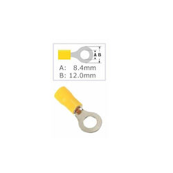 Fast On Cable Terminal St-205 Rv 5.5-8 100 Pieces Yellow