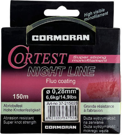 Cormoran Cortest Night Line Angelschnur 150m Grün 0,28mm