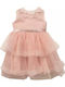 Girls Dress Sleeveless Tulle Pink