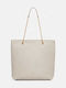 Minimal Monogram Γυναικεία Τσάντα Tote Μπεζ