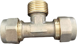 Male Tee F22x3/4xF22 Compression Fitting