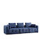 Amaris Dreisitzer Sofa Marineblau 290x100x65cm
