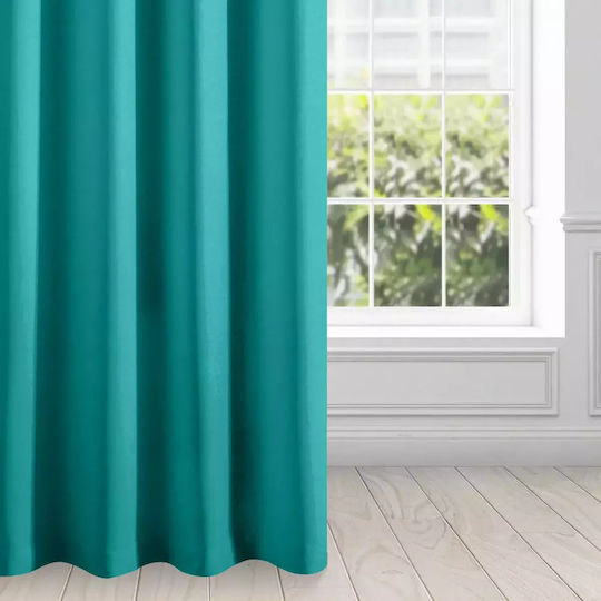 Eurofirany Перде с Копчета Rita Тюркоазено 140x250см
