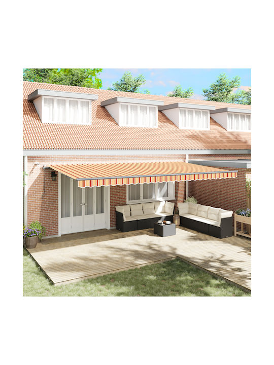 vidaXL Terrace Wall Tent with LED Light Yellow ...