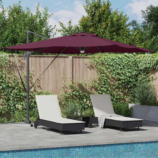vidaXL Hängender Aluminium Garten- und Terrassen-Sonnenschirm