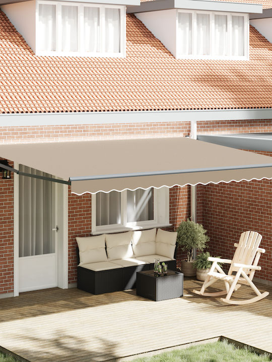 vidaXL Terrace Beige Tent 4.5x3m