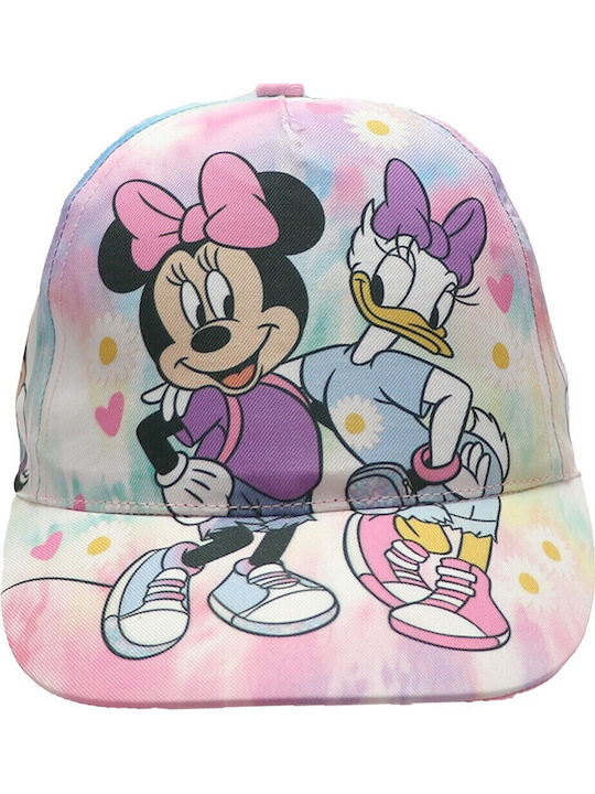 Disney Παιδικό Καπέλο Jockey Υφασμάτινο Minnie Mouse Ροζ