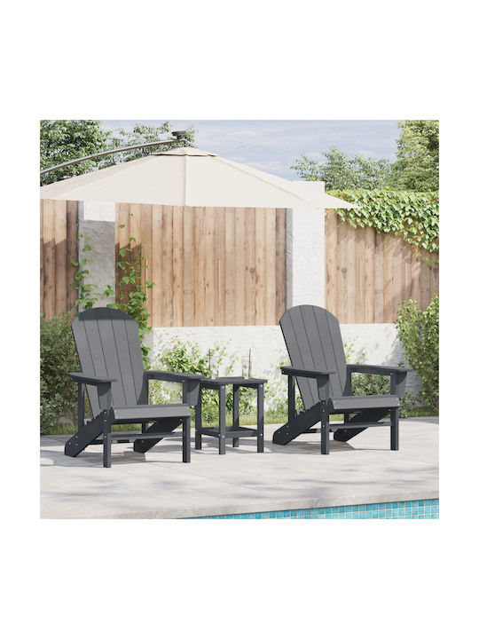 Outdoor-Stuhl Hölzernes Bright Grey 2Stück 74x5...