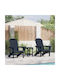 Outdoor-Stuhl Hölzernes Navy Blue 2Stück 74x58εκ.