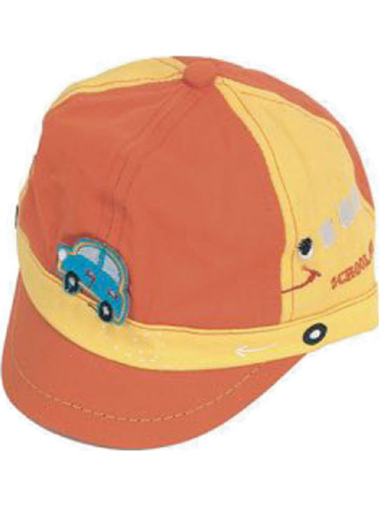 Pg Accessories Παιδικό Καπέλο Jockey Υφασμάτινο Πορτοκαλί