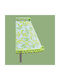 Oxygen Green Fluorescent Metal Table Lamp for E27 Fitting with Green Shade and Base