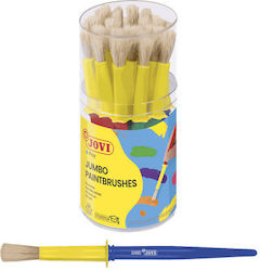 Pensule de pictură Jovi Jumbo cu păr de porc, 3+, cutie din plastic, școală, 20 de bucăți