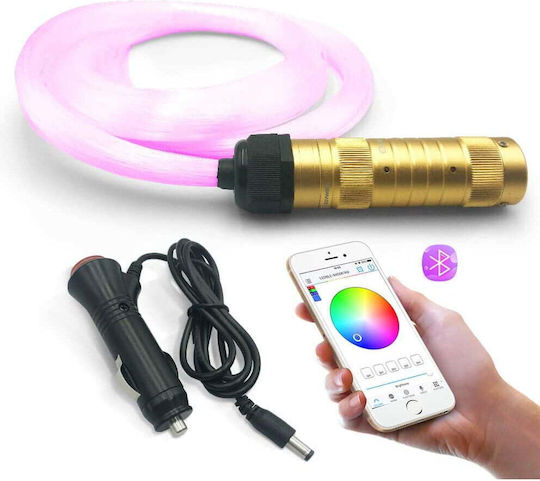 Rgbw Starry Ceiling Fiber Optic Kit Smart 200 Strands 2 Meters 0.75mm Bluetooth Control App 16 Million Colors Timer Function Music Mode