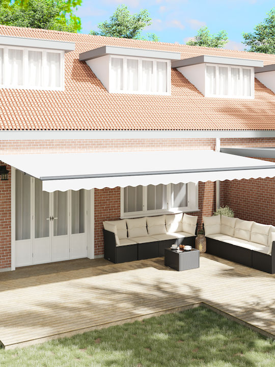 vidaXL Terrace Tent with LEDs White 6x3m