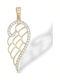 Mentzos Kremling mit Steinen aus 14K Gold mit Zirkon