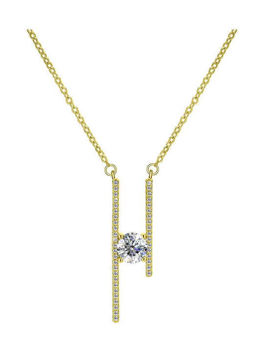 Brizzling Halskette aus Vergoldet Silber mit Diamant