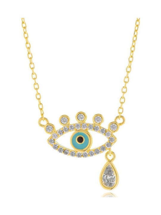 Jools Necklace from Gold Plated Silver Blue