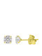 Brizzling Earrings made of Silver Gold Plated with Diamond