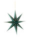 Christmas Hanging Foldable Star Green Gold 30cm 157.001.0137.75