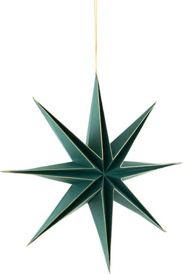Stea Decorativă De Crăciun Suspendată Pliabilă Verde Aurie 30cm 157.001.0137.75 Stea Decorativă De Crăciun Suspendată Pliabilă Verde Aurie 30cm 157.001.0137.75