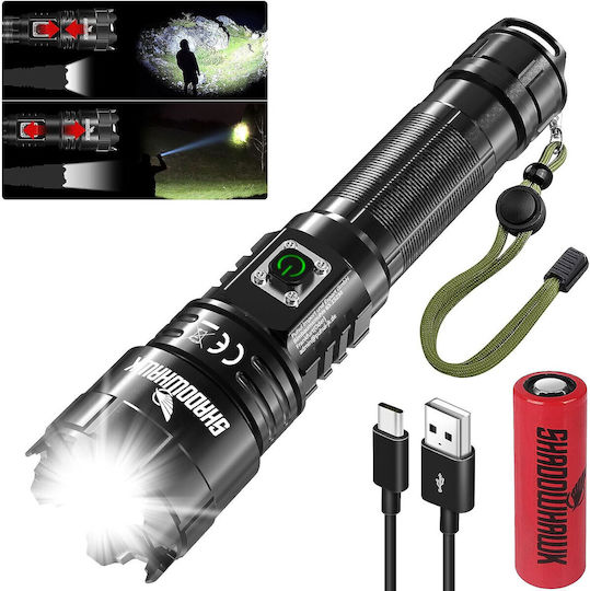 Lanternă cu Bliț LED Reîncărcabilă cu Luminozitate Maximă 10000 Lumen