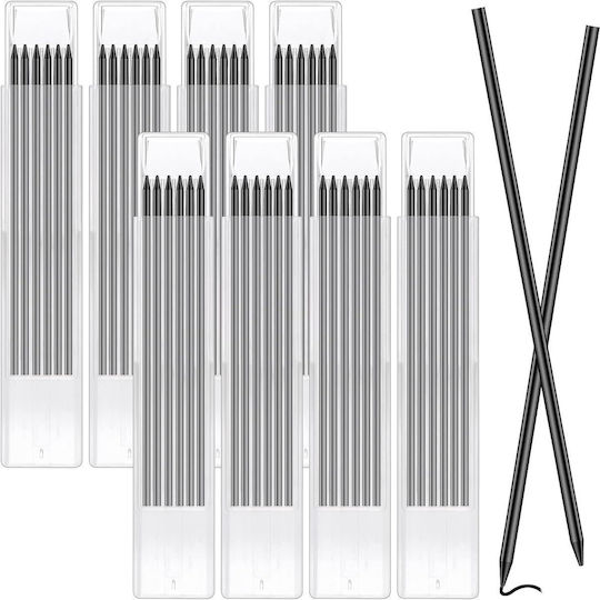 Set 48 Mecanisme Cu Creion Pentru Creion De Tâmplărie Rezerve 120 X 2.8 Mm Realizat Cu Grafit Pentru Marcaj Lemn Metal Beton Hârtie