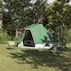 vidaXL Camping Tent Teepee Green for 6 People 4...
