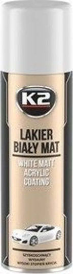 K2 Σπρέι Βαφής Ακρυλικό με Ματ Εφέ Λευκό White 500ml