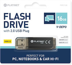 Platinet Pendrive 16GB USB 2.0 Black Platinet Pendrive 16GB USB 2.0 Black