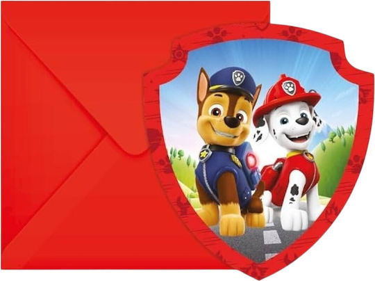 Invitations Party Paw Patrol Rescue Heroes 6 Pieces