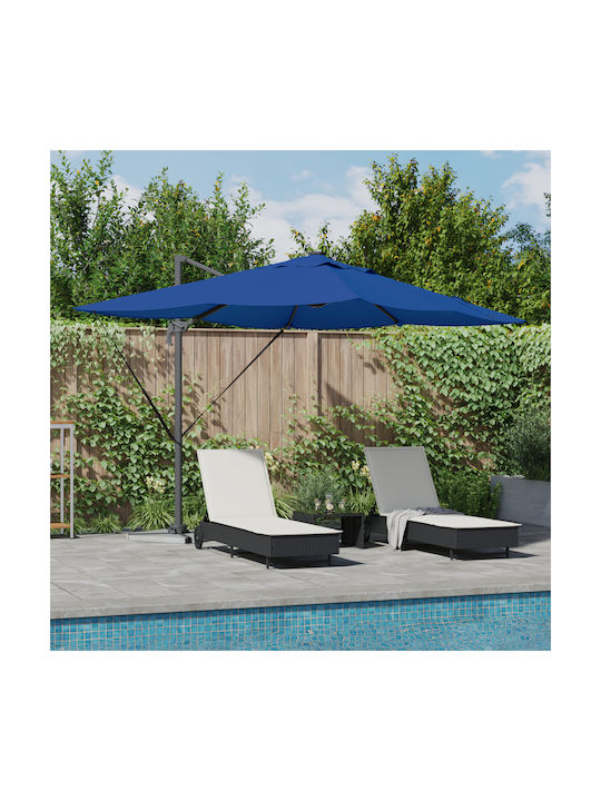 Umbrelă Suspendată Rotundă Din Aluminiu Albastră Φ3.52xÎ2.65m