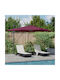 Hanging Circular Aluminum Burgundy Parasol F2.7xH2.7m