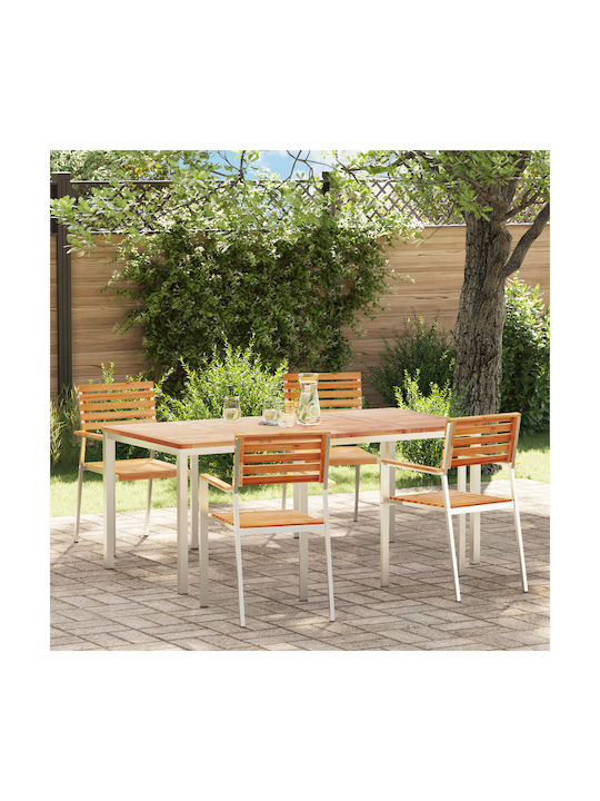 Set Sala De Mese Pentru Exterior 5 Piese Maro