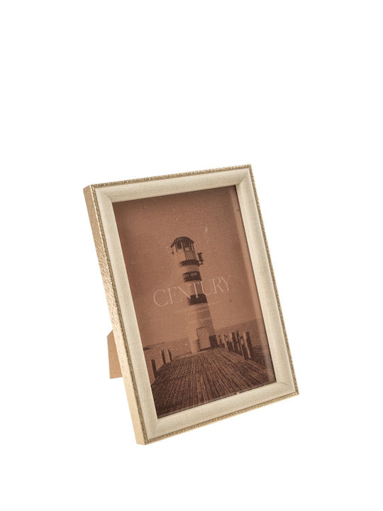 Zen Collection Plastic Photo Frame with Beige F...