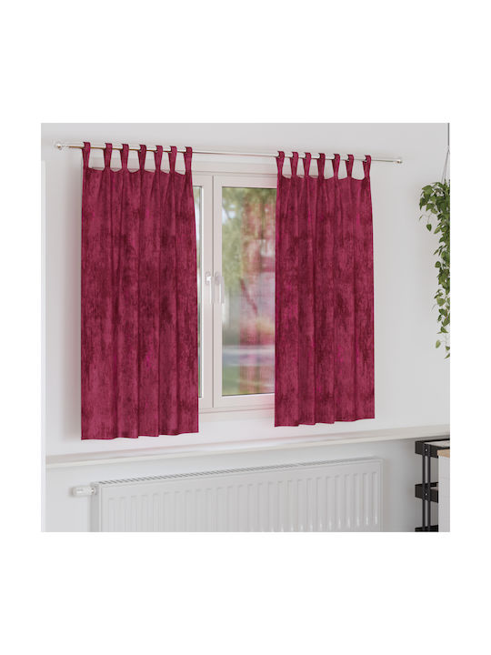 vidaXL vidaXL Vorhänge Fenster mit Oberer Registerkarte Rote 140x175cm